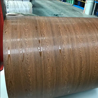 نمط الخشب / العشب طلاء مسبق لفائف الفولاذ المغلف Z275 Z500 0.25-0.8mm طلاء اللون